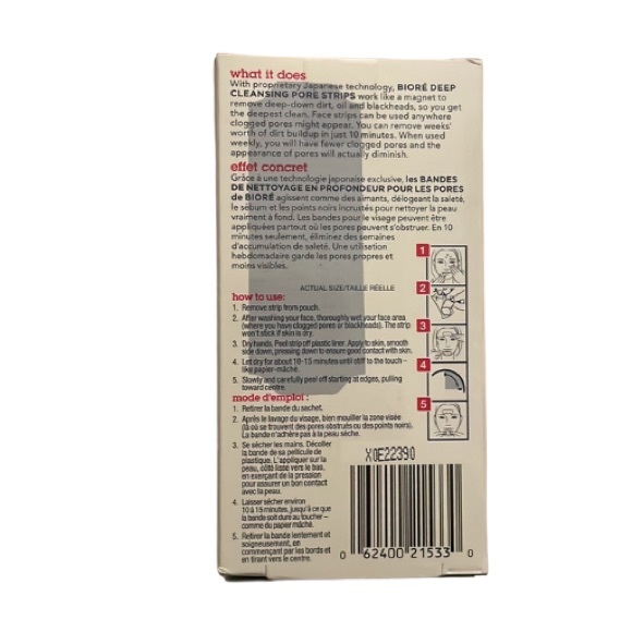 Biore Deep Cleansing Pore Strips For The Face - Picture 2 of 3